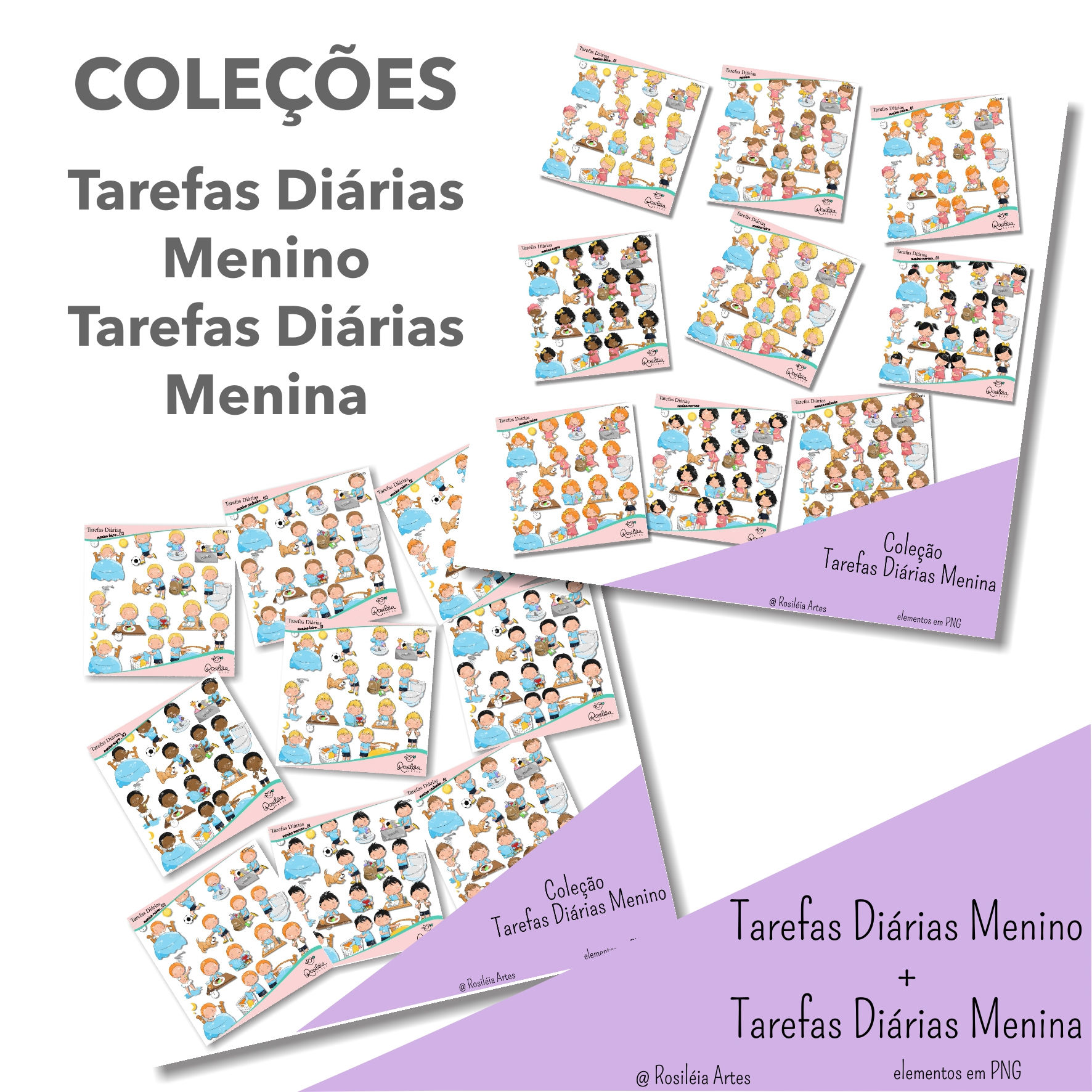Coleção Tarefas Diárias Menino + Menina