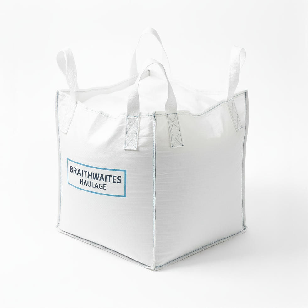 Bulk bag of aggregates ready for delivery