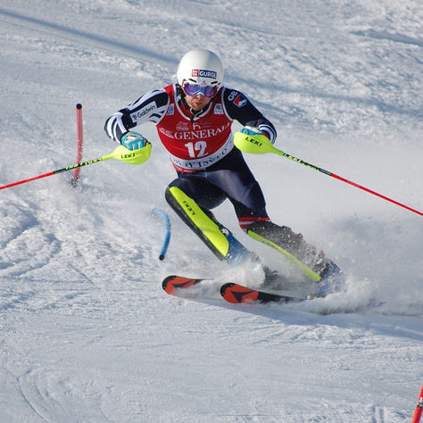 Dave Ryding skiing in Val D'Isere