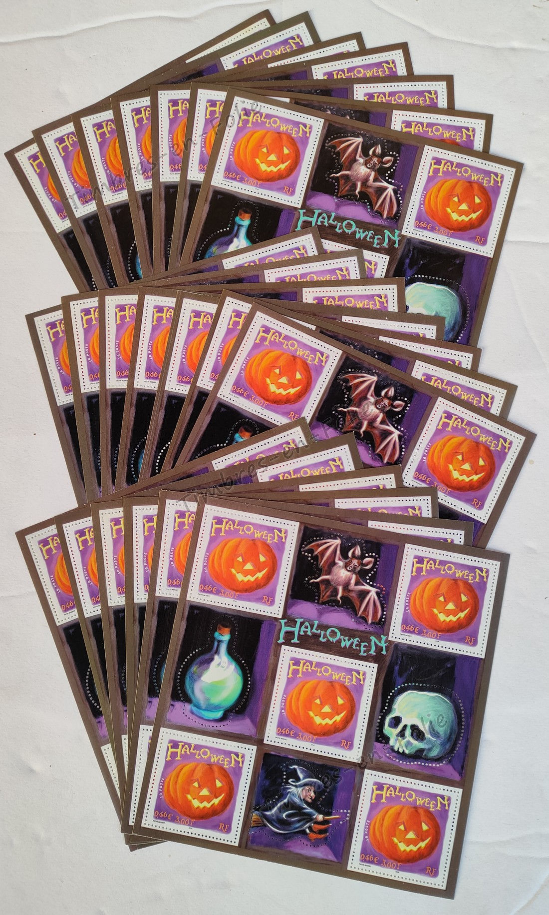 Feuillets timbres Halloween