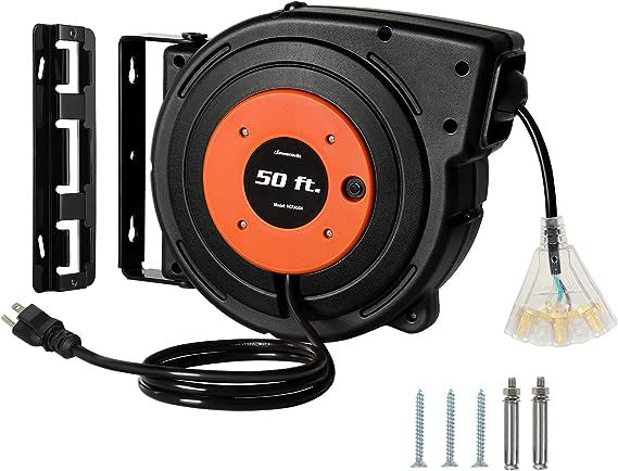 DEWENWILS Retractable Extension Cord Reel