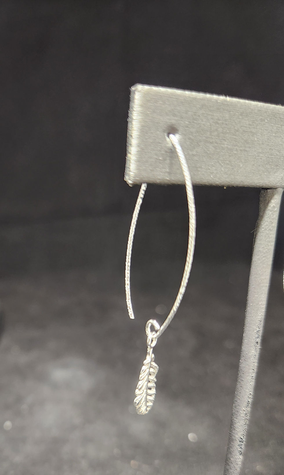 Thumbnail: Sterling Silver Leaf Earrings