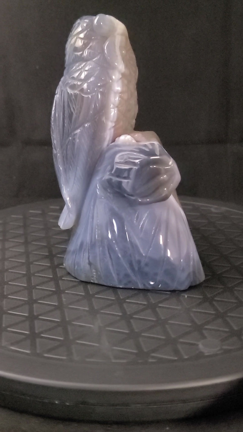 Thumbnail: Druzy Agate Owl Carving