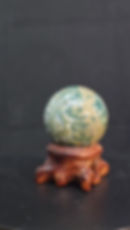 Thumbnail: Blue Tide Seam Agate Sphere