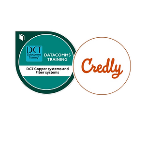 DCT Copper and fiber credly badge