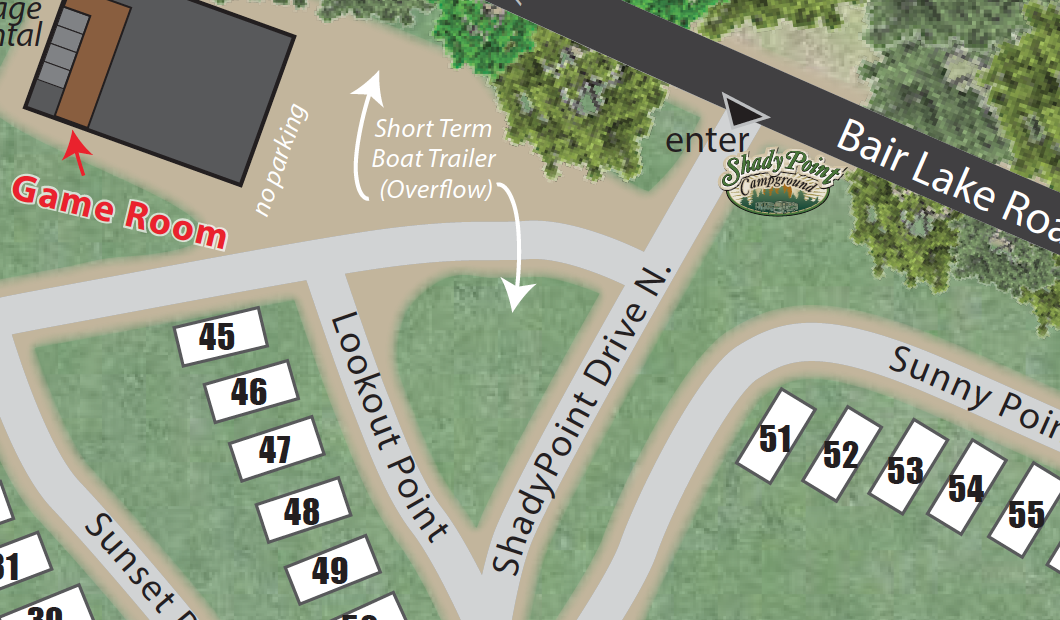CAMPGROUND MAP ShadyPointCampground