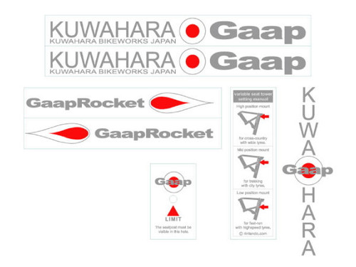 Kuwahara Gaap ステッカーセット※モデルロゴ無 | Kuwahara Official