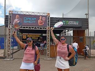 Andressa Mateini e Paula Moreira na Linha de Frente do Beach Tênis Capixaba