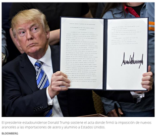 Trump firmó imposición de aranceles a importaciones de acero y aluminio