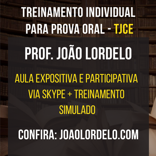 Treinamento para prova oral do TJCE