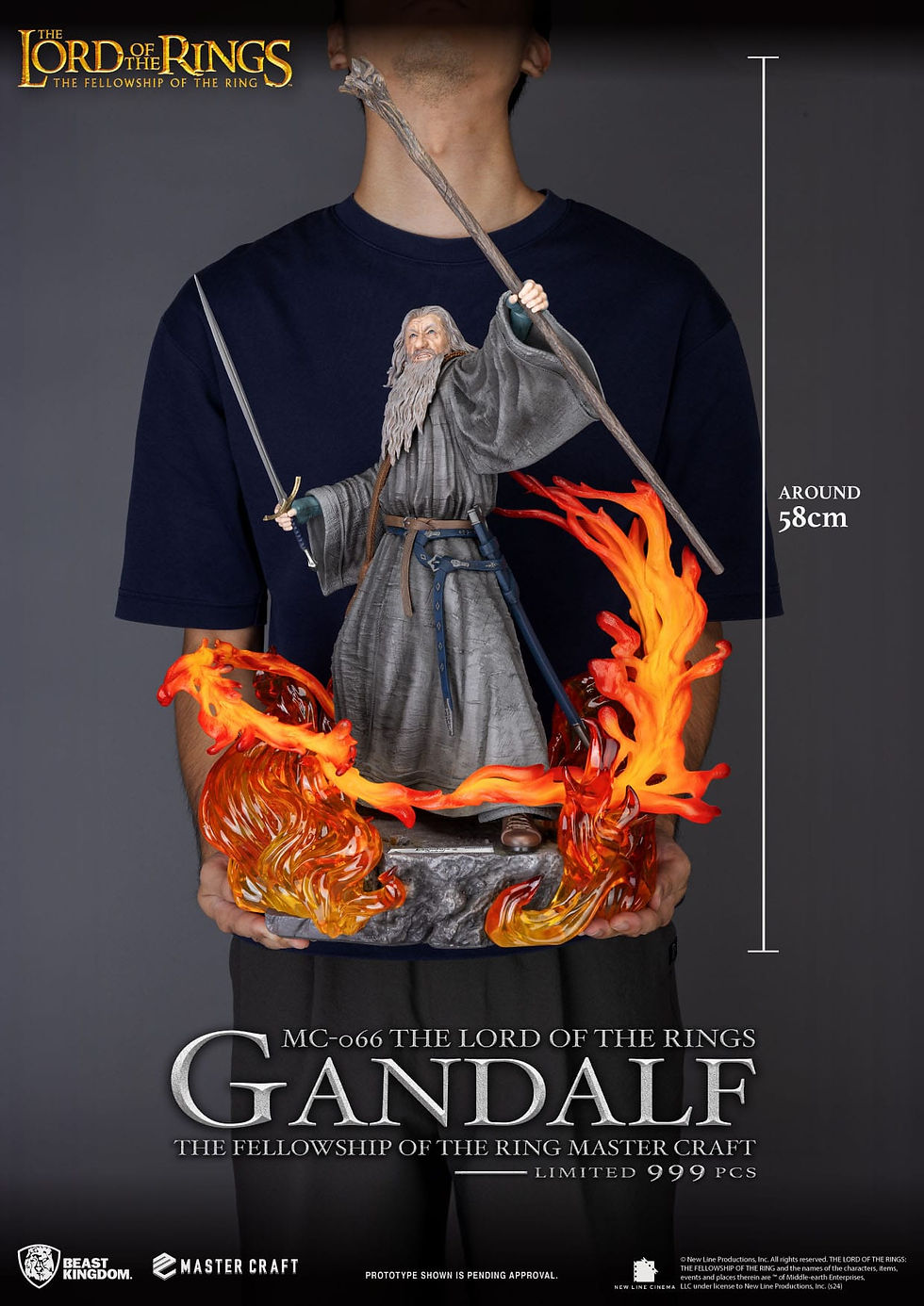 Miniatura: Lord of the Rings Master Craft Statue Gandalf 58 cm