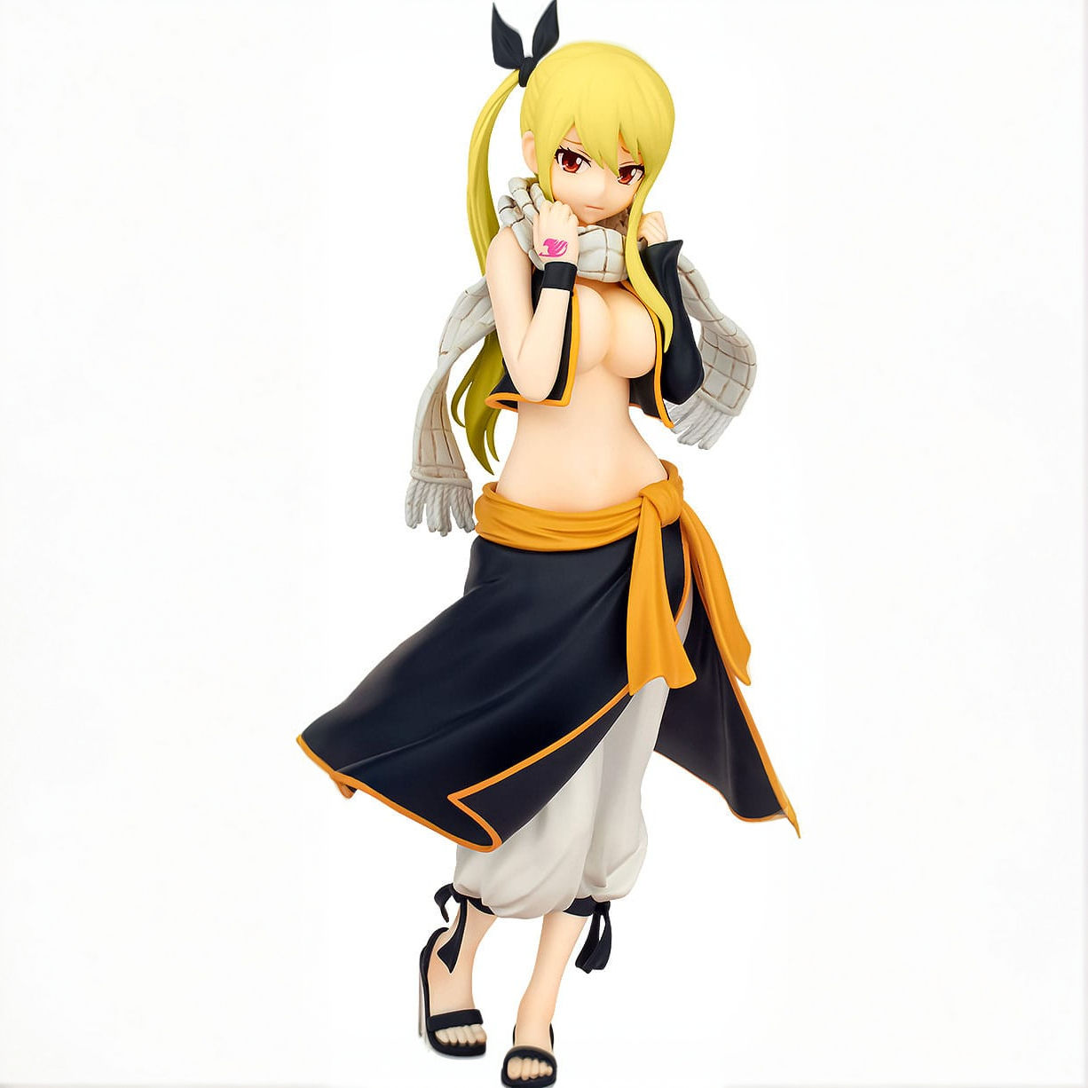 Fairy Tail Pop Up Parade PVC Statue Lucy Heartfilia Natsu Costume Ver. L Size 22