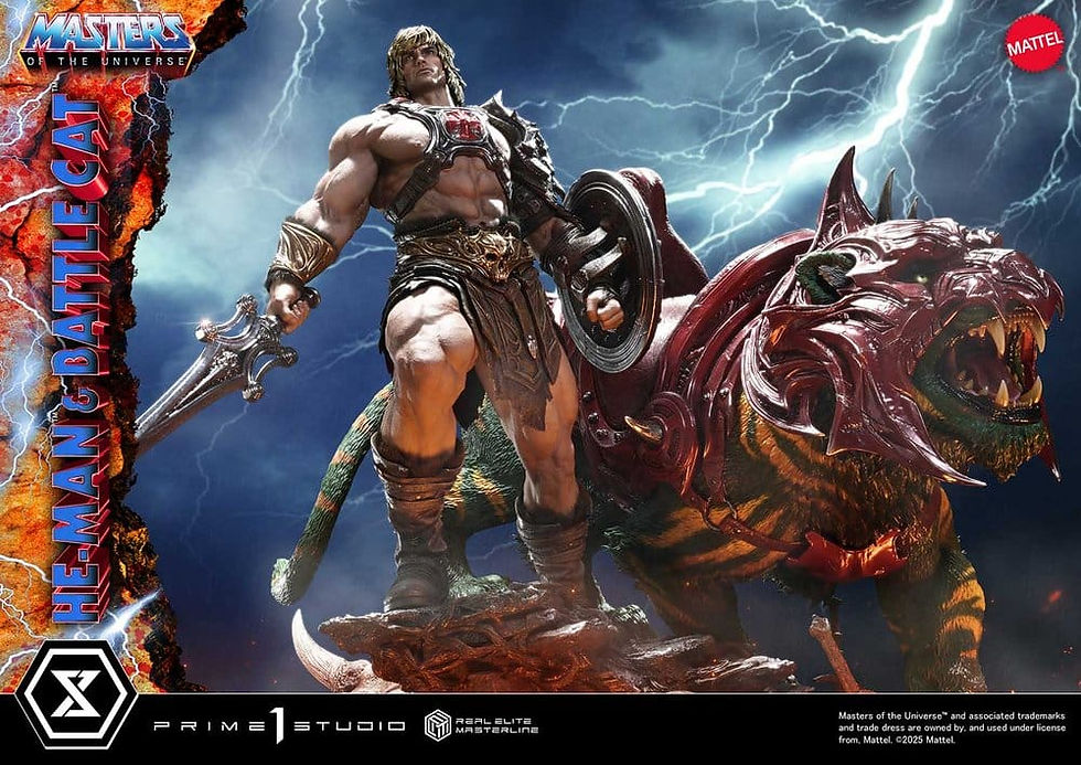 Thumbnail: Masters of the Universe Real Elite Masterline Statue He-Man & Battle Cat 86 cm