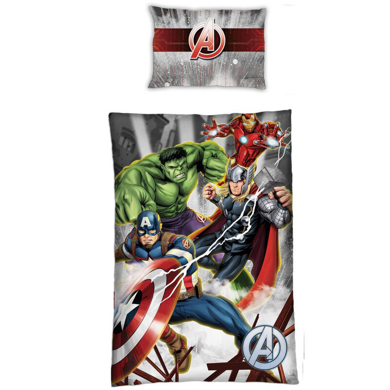 Marvel Avengers - Conjunto de Cama Cobertura de Edredão 90cm