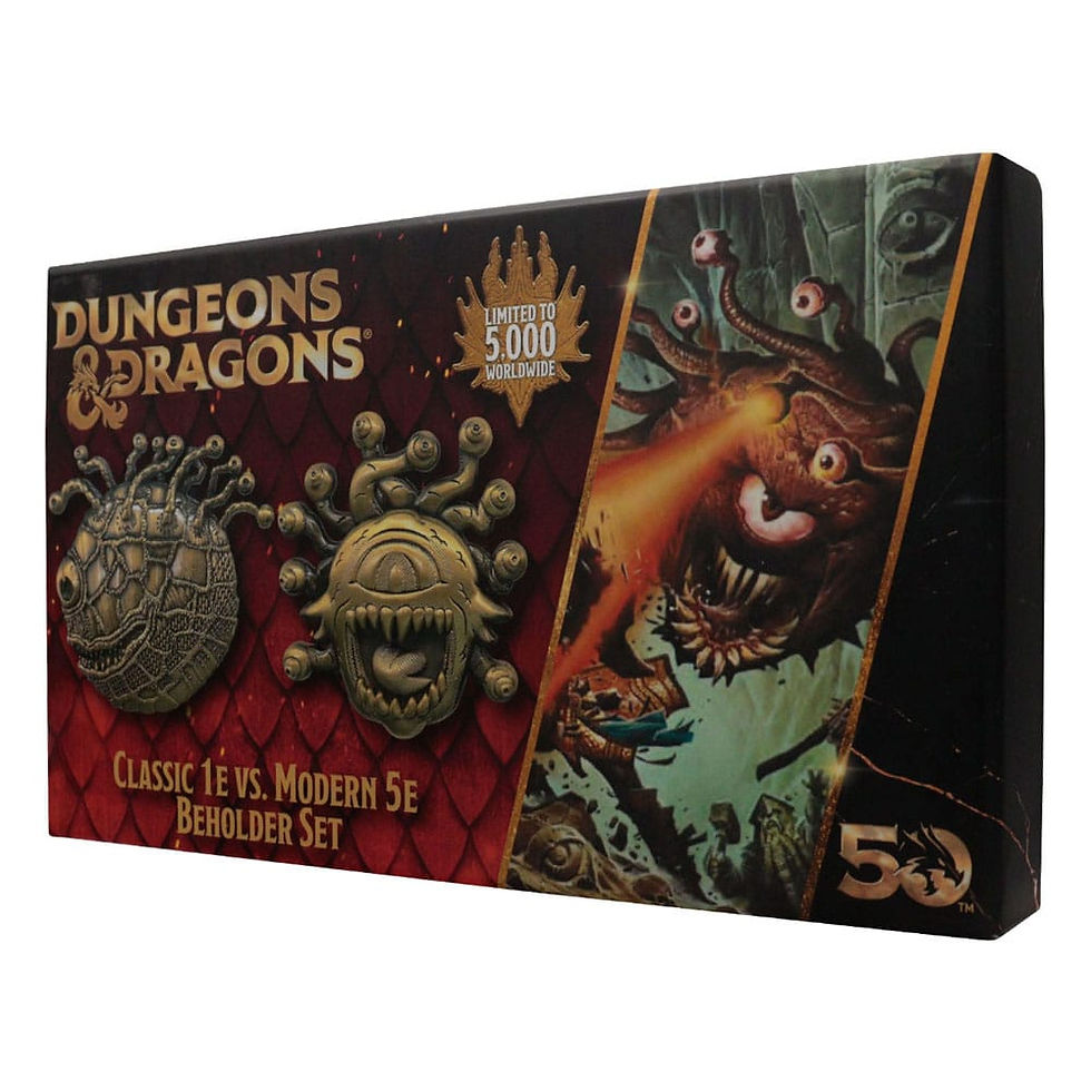Miniatura: Dungeons & Dragons Medallion Set 50th Anniversary Beholder Twin Edition