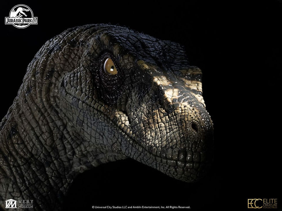 Miniatura: Jurassic Park III Bust Female Velociraptor White Queen 75 cm