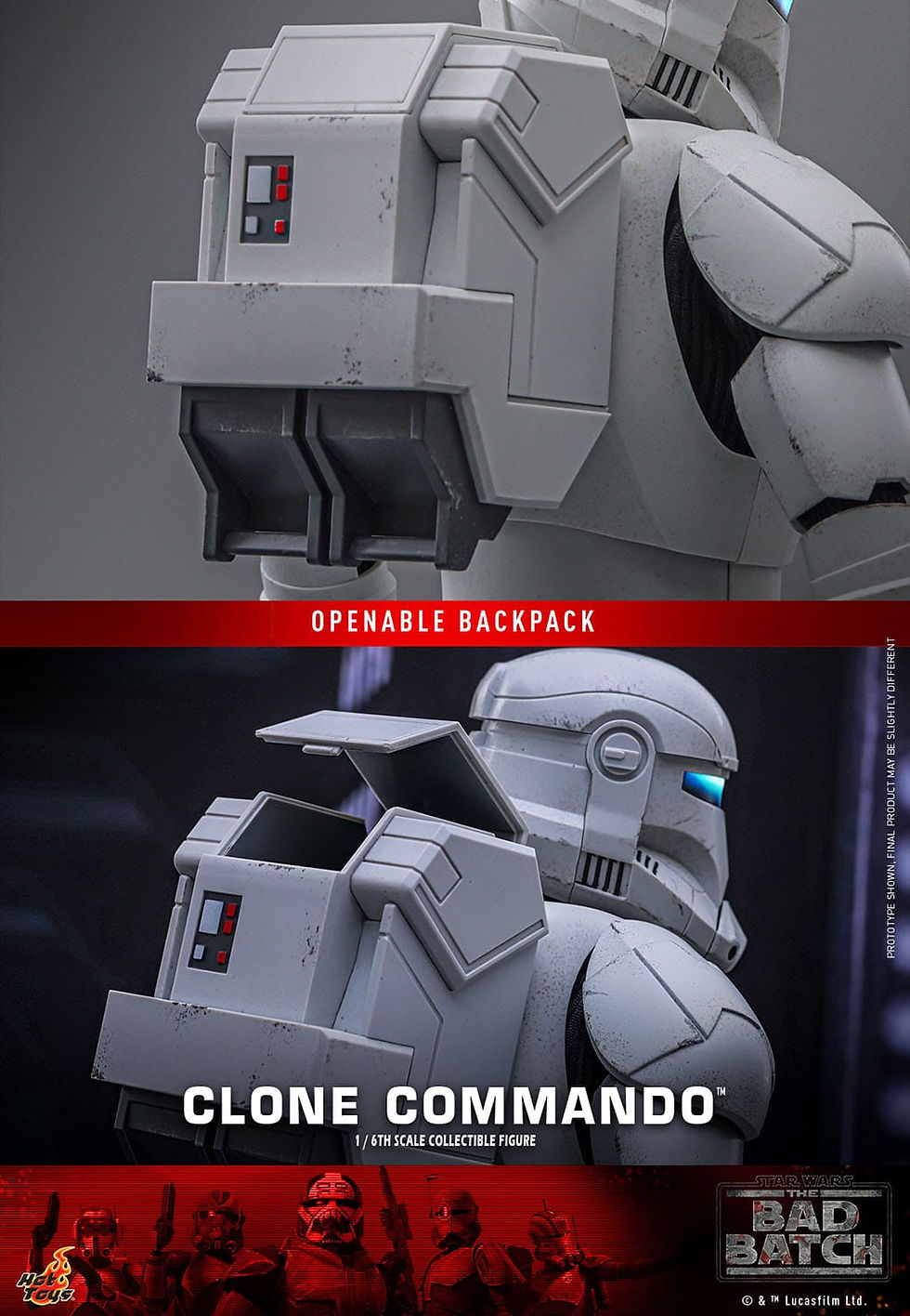 Miniatura: Star Wars: The Bad Batch Action Figure 1/6 Clone Commando 30 cm