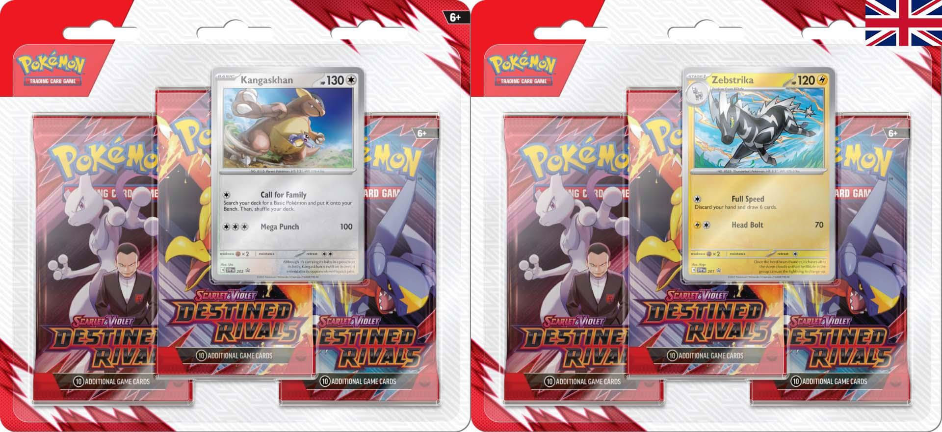 Pokémon TCG Scarlet & Violet 10 Blister Booster Destined Rivals 3-Pack Eng Set 2