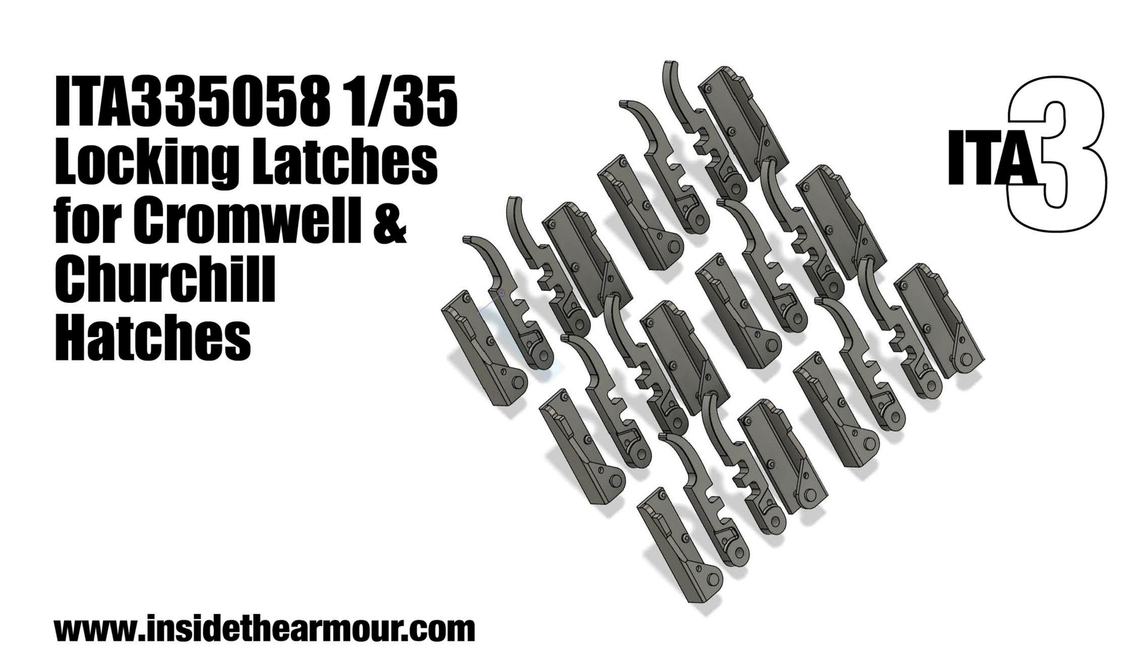 ITA335058 Hatch Latches for Cromwell and Churchill 1/35