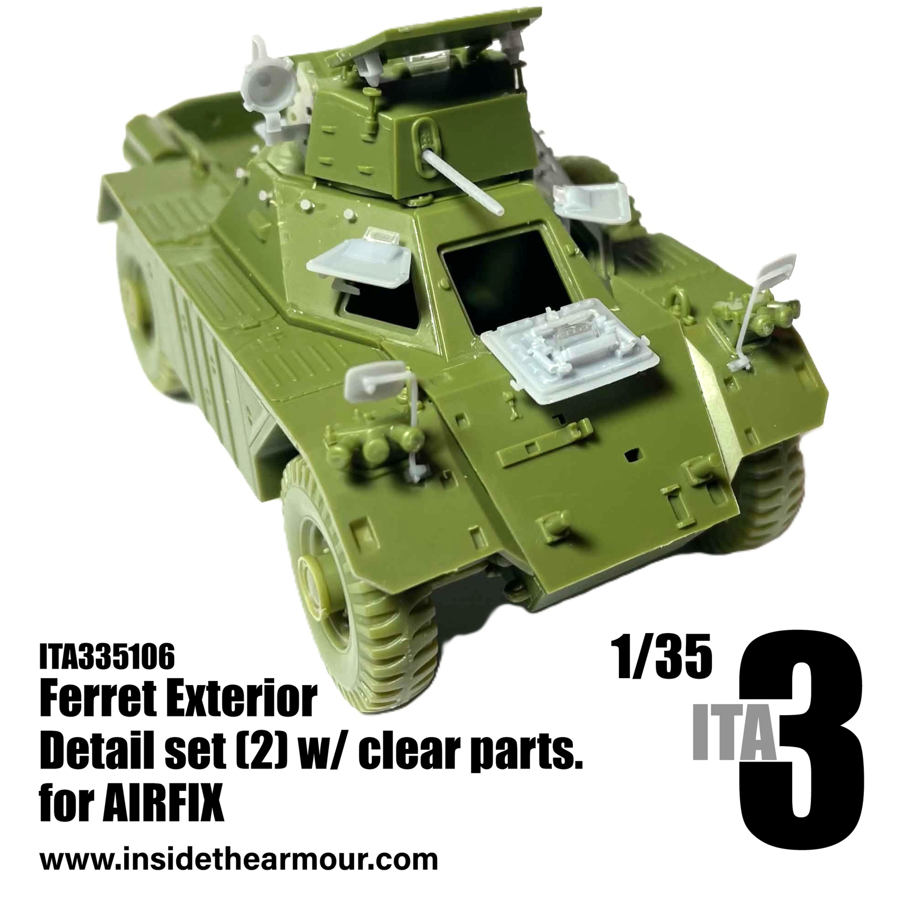 ITA335106 1/35 Ferret Exterior Pt2, with clear parts (for Airfix)