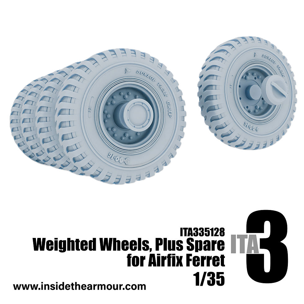 Thumbnail: ITA335128 Lightly Weighted Wheels for Airfix 1/35 Ferret