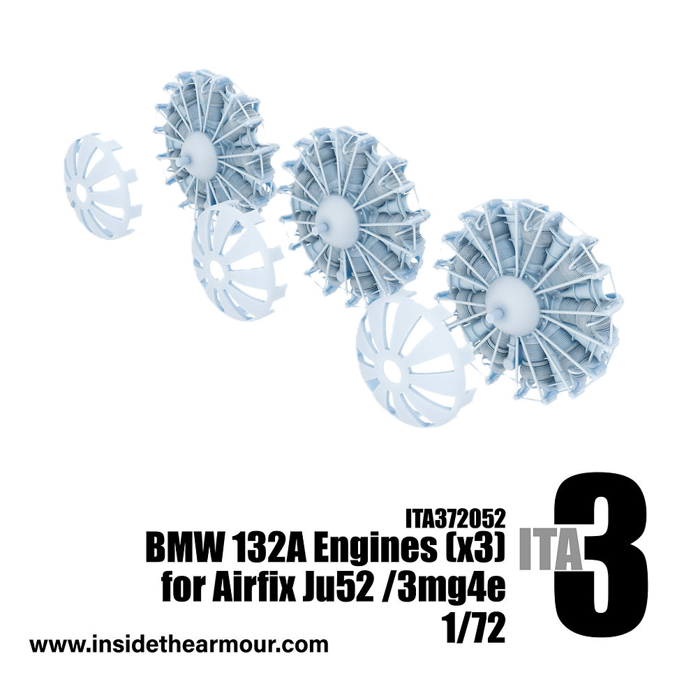 Thumbnail: ITA372052 1/72 BMW 132A engines (x3) for Airfix Ju52/3mg4e