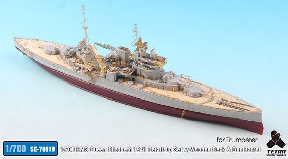 1/700 HMS Queen Elizabeth 守谷 1/700 HMS Queen Elizabeth 1941 Detail-up Set w/Wooden Deck & Gun