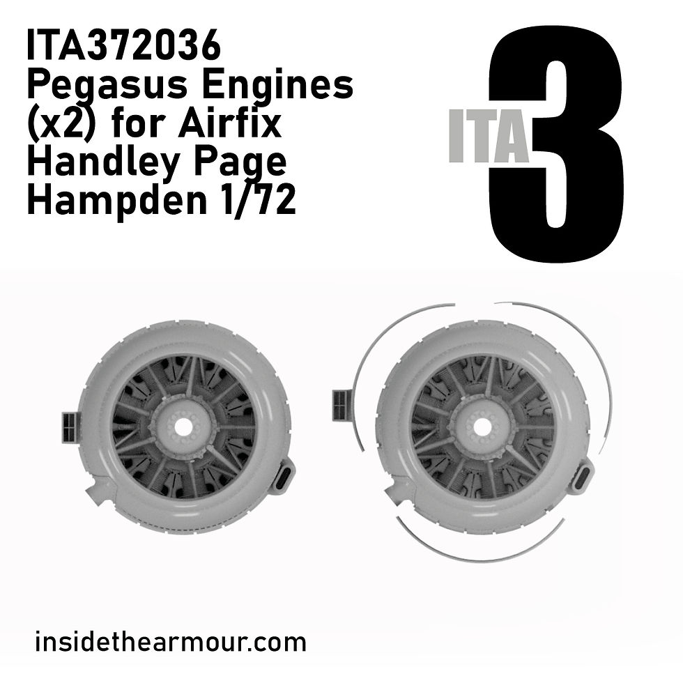 Thumbnail: ITA372036 Pegasus Engines (2) with Cowls for 1/72 Airfix