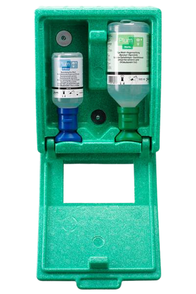 Plum Augen-Notfallstation in Styropor-Wandbox – gefüllt