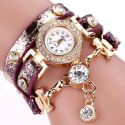Thumbnail: luxury crystal pendant watches bracelet woman's