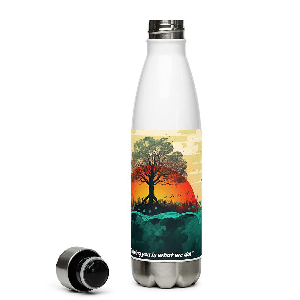 Oil Painted Trees - Stainless Steel Water Bottle