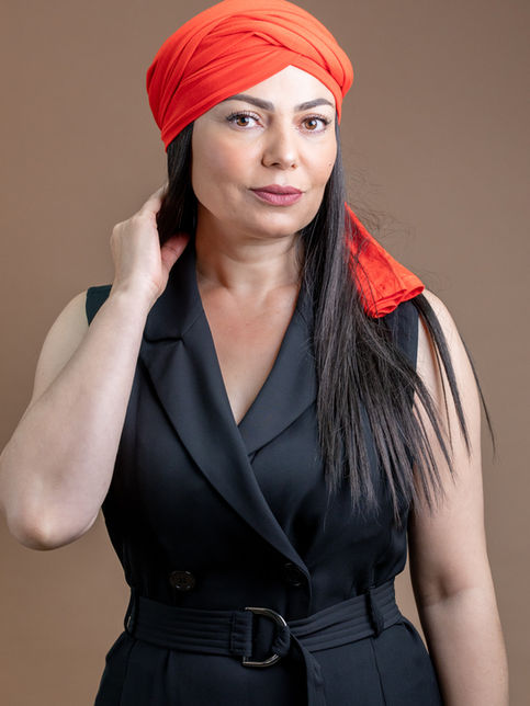 portrait of woman breast cancer patient - posing