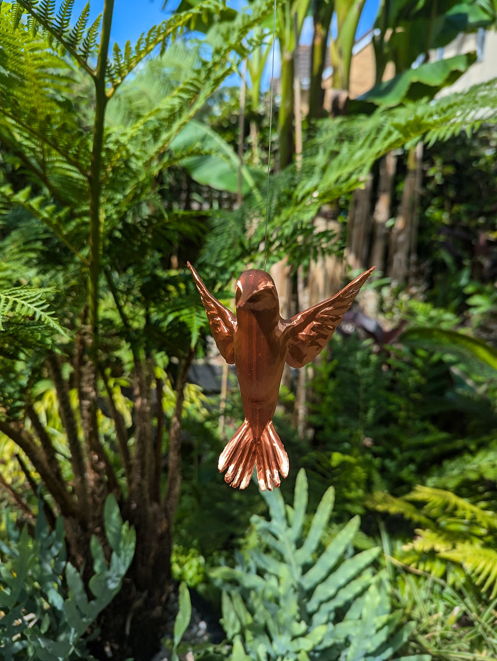 Thumbnail: Golden Hummingbird - Hanging Mobile