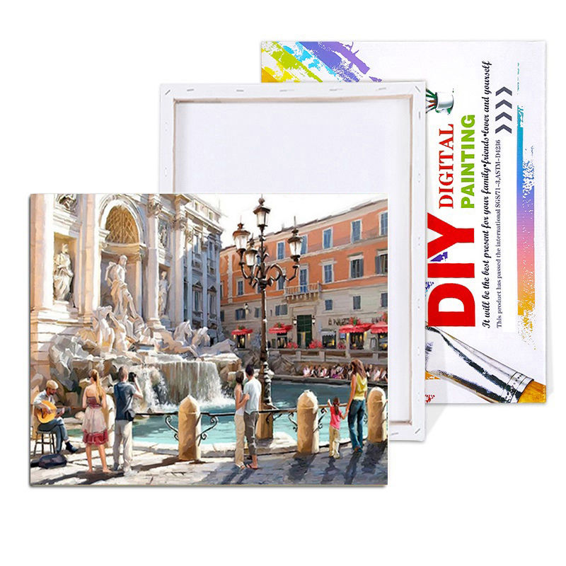 Thumbnail: Italy Paint By Numbers Rome DIY Digital Painting By Number Modern Wall Art Canva