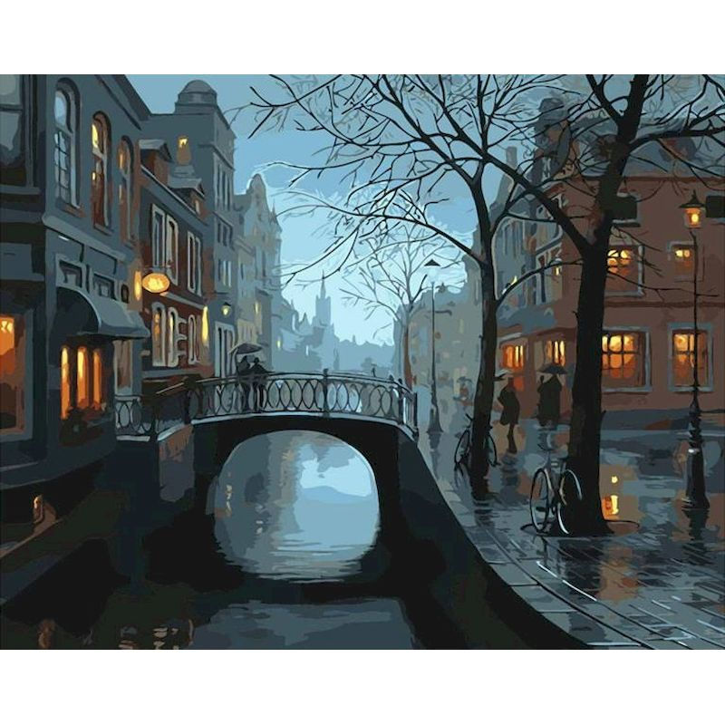 Thumbnail: Painting By Numbers On Canvas With Frame Diy Kit For Adults Scenery Drawing Acry