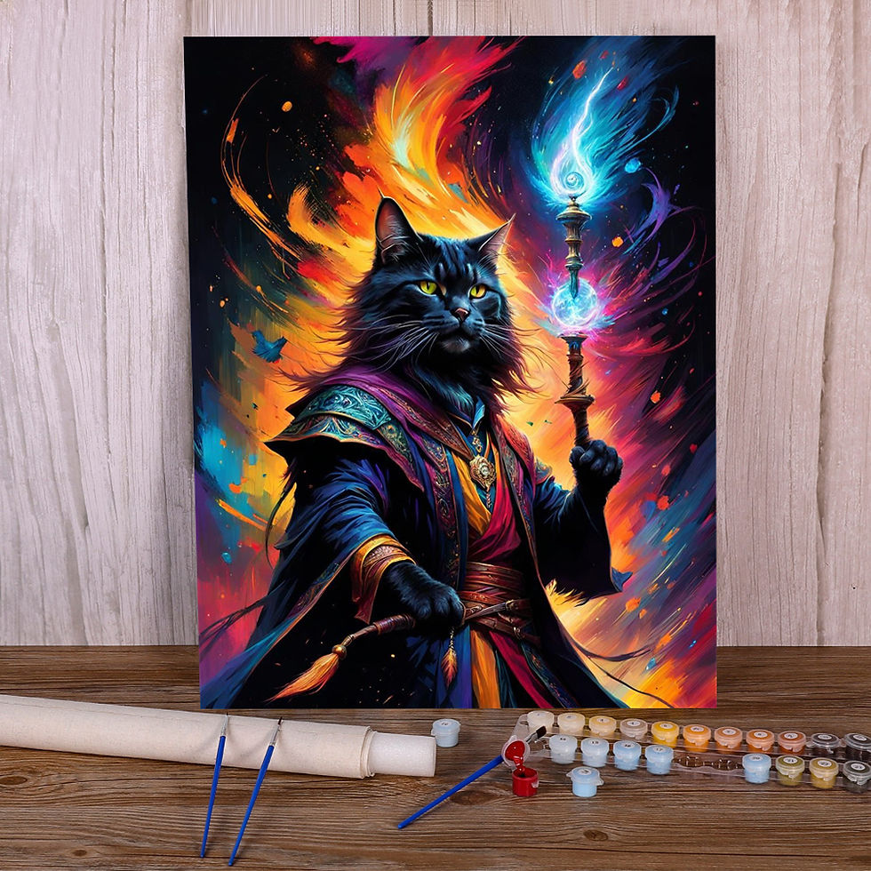 Thumbnail: Animal Pet Cat Painting By Number Acrylic Paint Craft Kit For Adults Home Decor 
