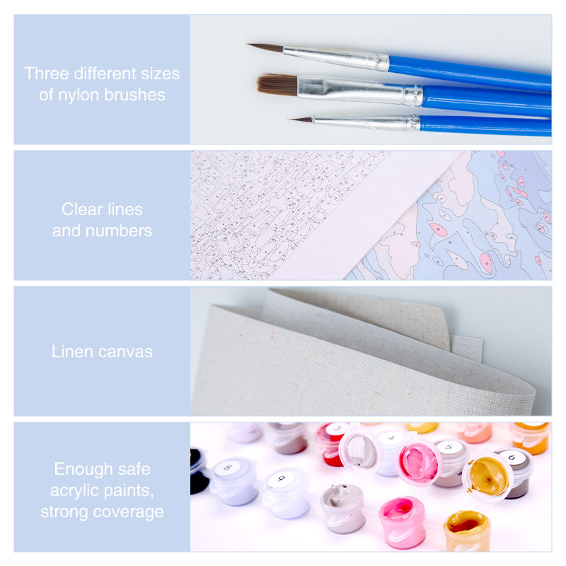 Thumbnail: Painting By Numbers On Canvas With Frame Diy Kit For Adults Scenery Drawing Acry