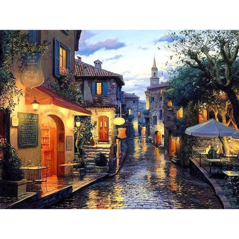 Thumbnail: Painting By Numbers On Canvas With Frame Diy Kit For Adults Scenery Drawing Acry