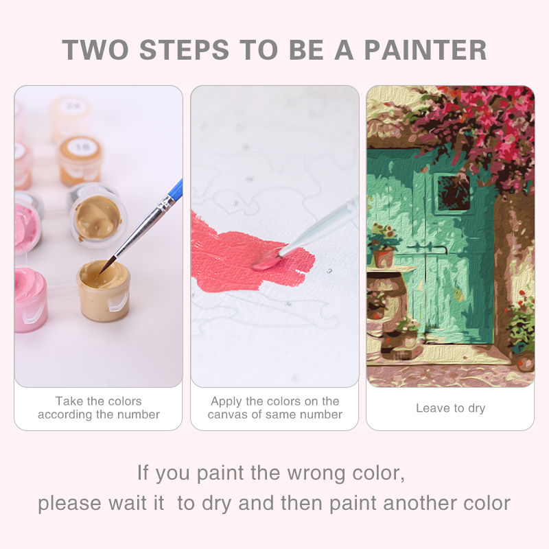 Thumbnail: Painting By Numbers On Canvas With Frame Diy Kit For Adults Scenery Drawing Acry
