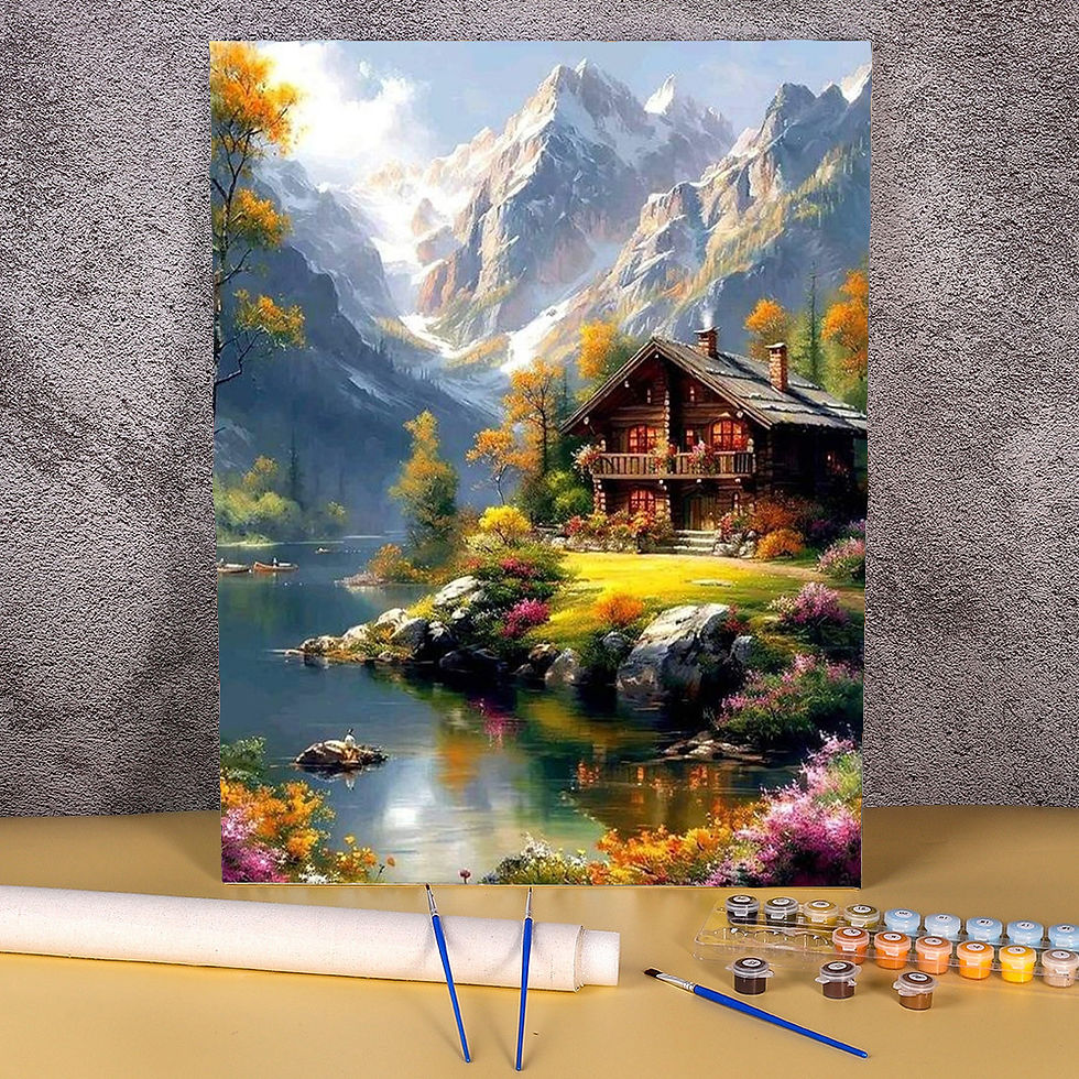 Thumbnail: Paint By Numbers Kits Adults Mountain Lake Painting With Numbers Handwork Diy Gi