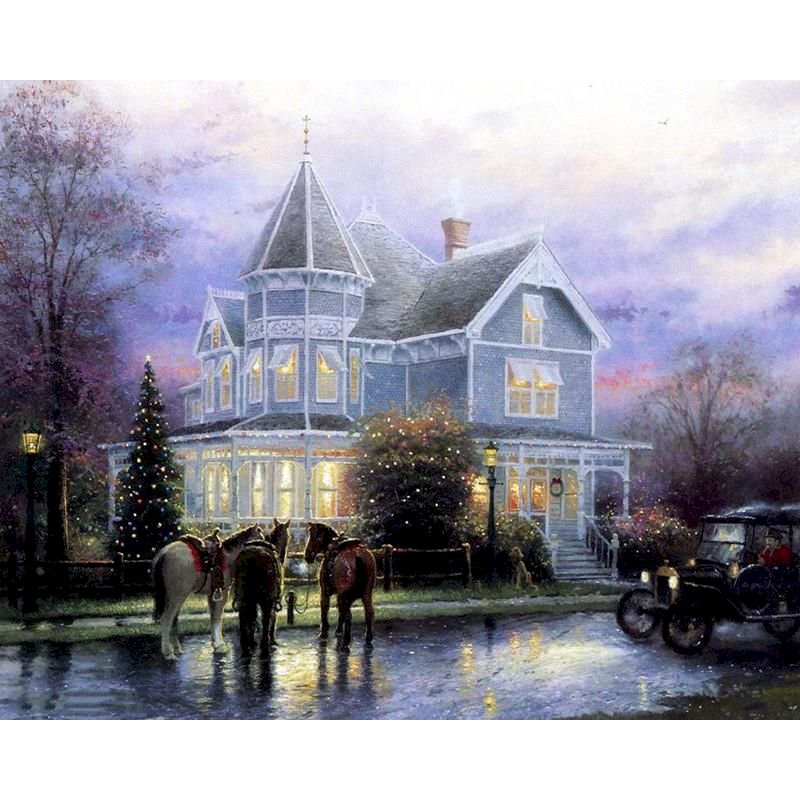 Thumbnail: Painting By Numbers On Canvas With Frame Diy Kit For Adults Scenery Drawing Acry