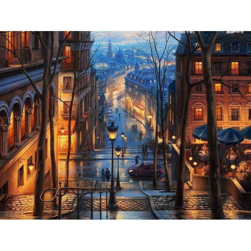 Thumbnail: Painting By Numbers On Canvas With Frame Diy Kit For Adults Scenery Drawing Acry