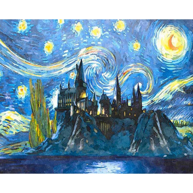Thumbnail: GATYZTORY DIY Painting By Numbers Van Gogh Starry Sky Picture By Numbers Landsca