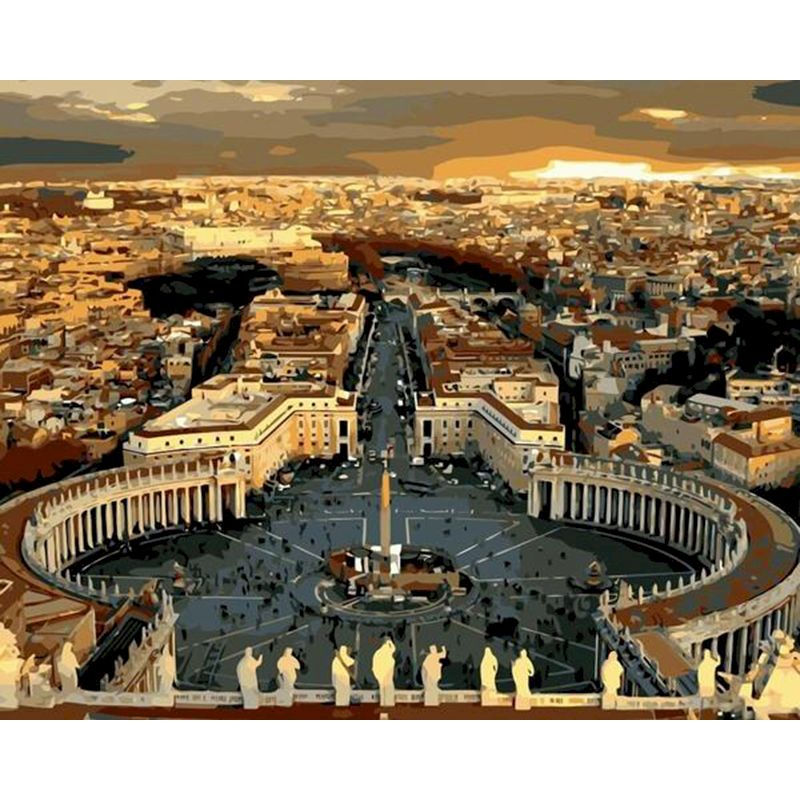 Thumbnail: Italy Paint By Numbers Rome DIY Digital Painting By Number Modern Wall Art Canva