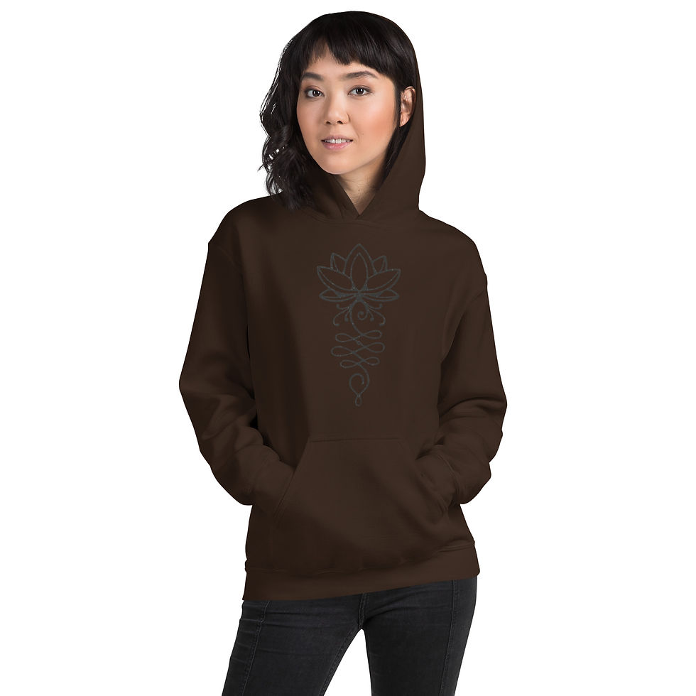 Thumbnail: Heavy Blend Hoodie Unalome 1 black
