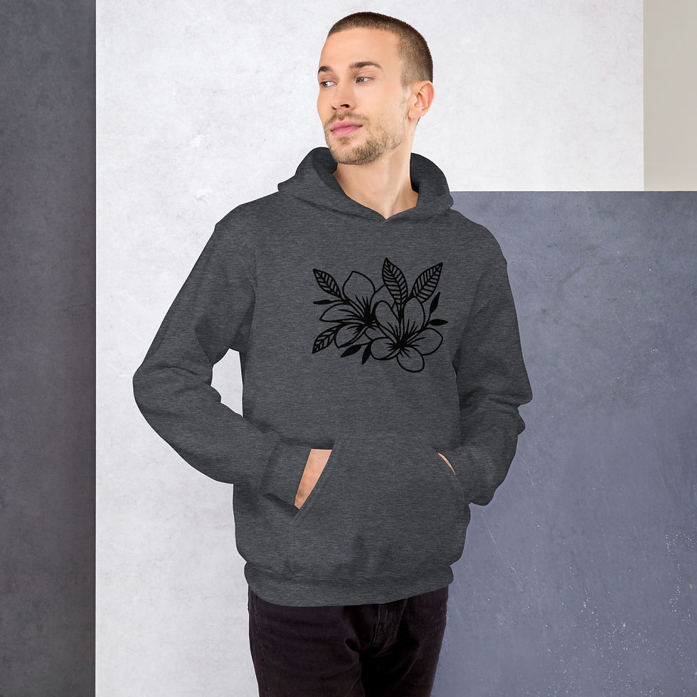 Thumbnail: Heavy Blend Hoodie Flowers Black