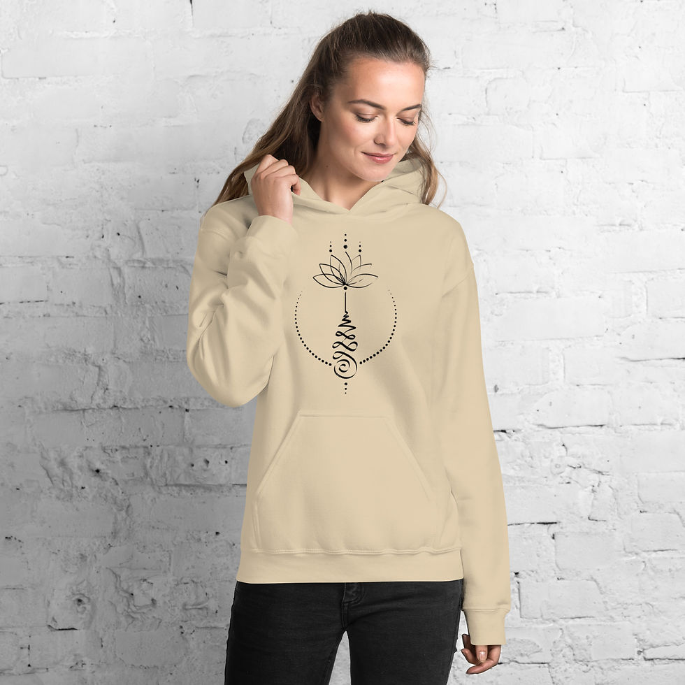 Thumbnail: Heavy Blend Hoodie Unalome 2 black