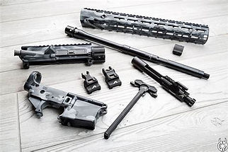 desassembled ar15, sandblasted, sand blasted gun, sand blasting gun parts, cerakote finish