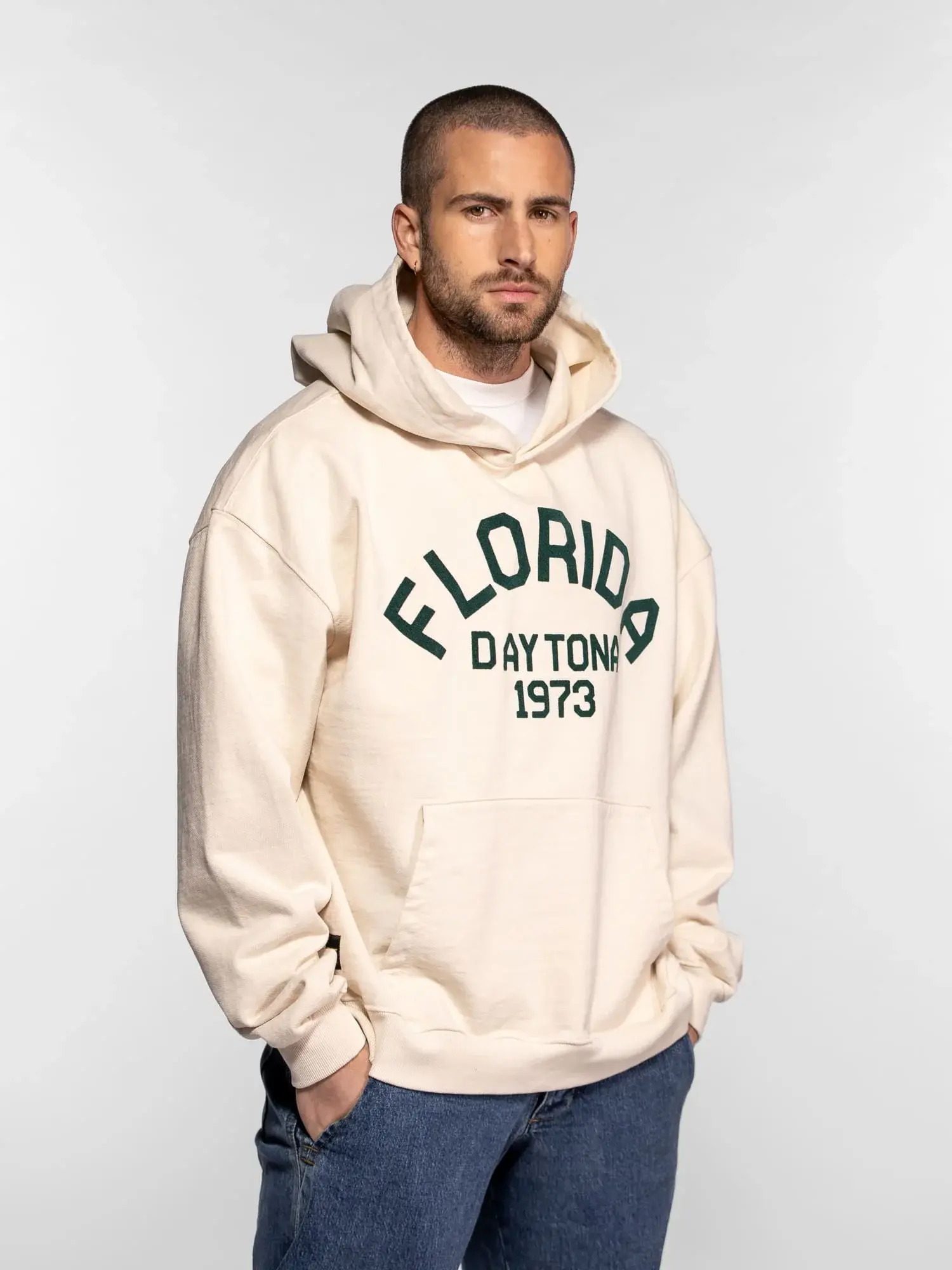 Sweat Capuche DAYTONA 73 - Havilland - Ecru
