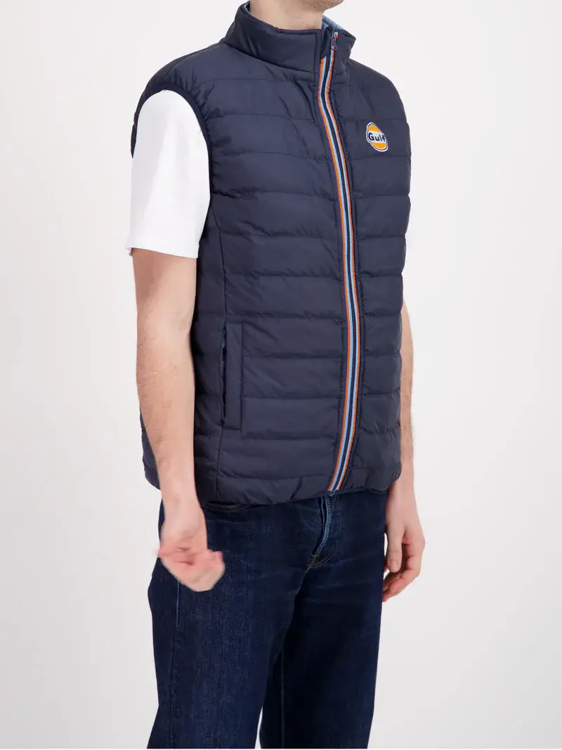 Miniature : Bodywarmer Gulf - Reverso - Navy Blue / Light Blue